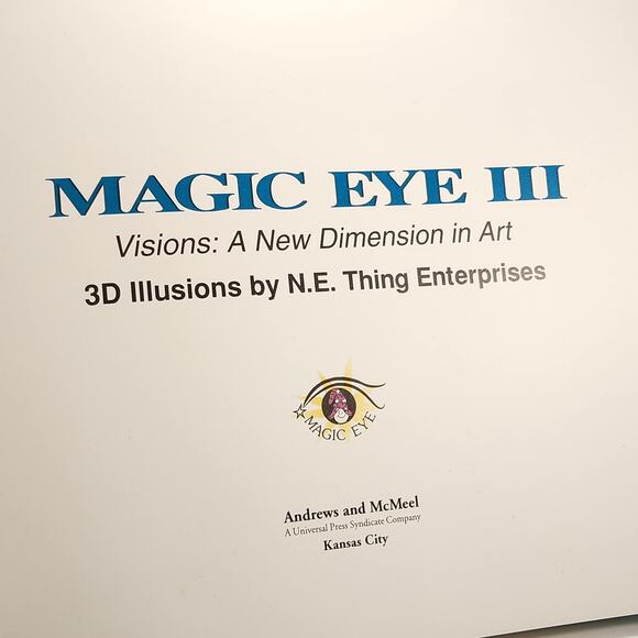 Magic Eye III: Visions – A New Dimension in Art | Vintage 1994 3D Illusions Book - Picture 4 of 8